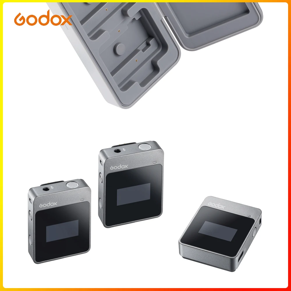 Godox MoveLink 2.4GHz M1 M2ระบบไมโครโฟนไร้สายพร้อมเครื่องส่งสัญญาณสำหรับการสัมภาษณ์ Vlogging