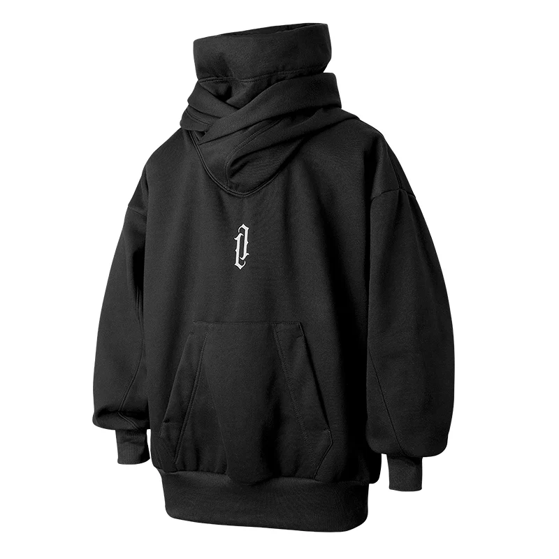 Unisex Autumn Winter High collar loose hooded Men\'s clothes Harajuku High Street streetwear oversize Sweatshirt hoodie Hiphop