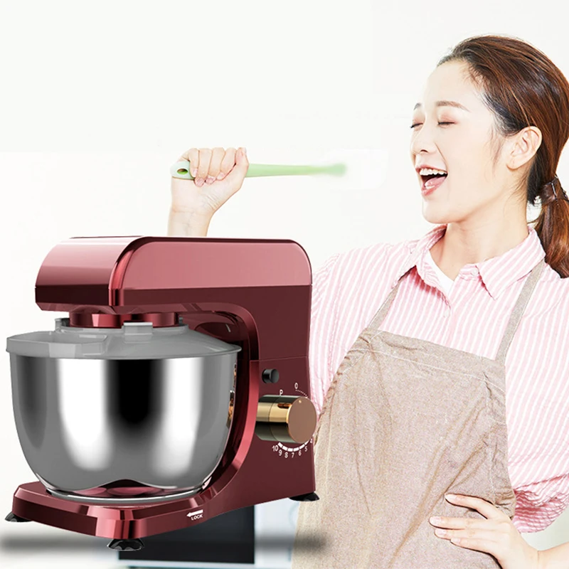 

Stainless Steel Flour Kneading Machine Egg Blender Cream Whisk Cake Dough Mixer Bread Dough Maker Machine