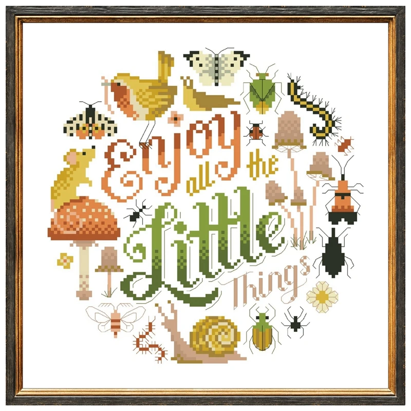 Dreampattern Little things Cross-stitch embroidery set design 18ct 14ct 11ct unprint canvas embroider DIY