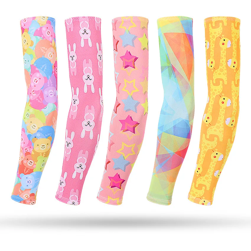 Children's ice silk sleeve cartoon ice sleeve arm guard summer sun sleeve sleeve boy and girl arm sleeve outdoor sports