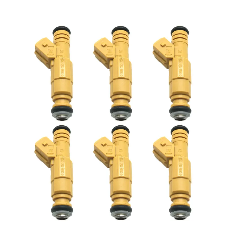 6PCS 0280155746 Fuel Injectors TJ XJ YJ ZJ US For Jeep Cherokee Grand Cherokee 1997 1998 Volvo V90 2.9L