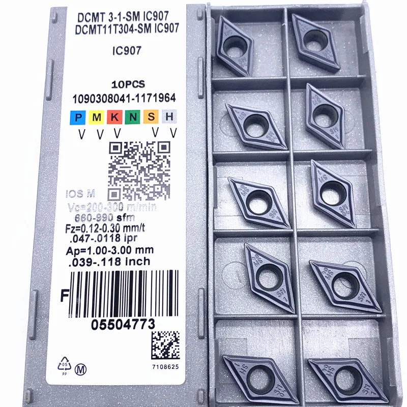 DCMT11T304 SM IC907 / 908 твердосплавное лезвие инструмент для токарного станка dcmt 11t304