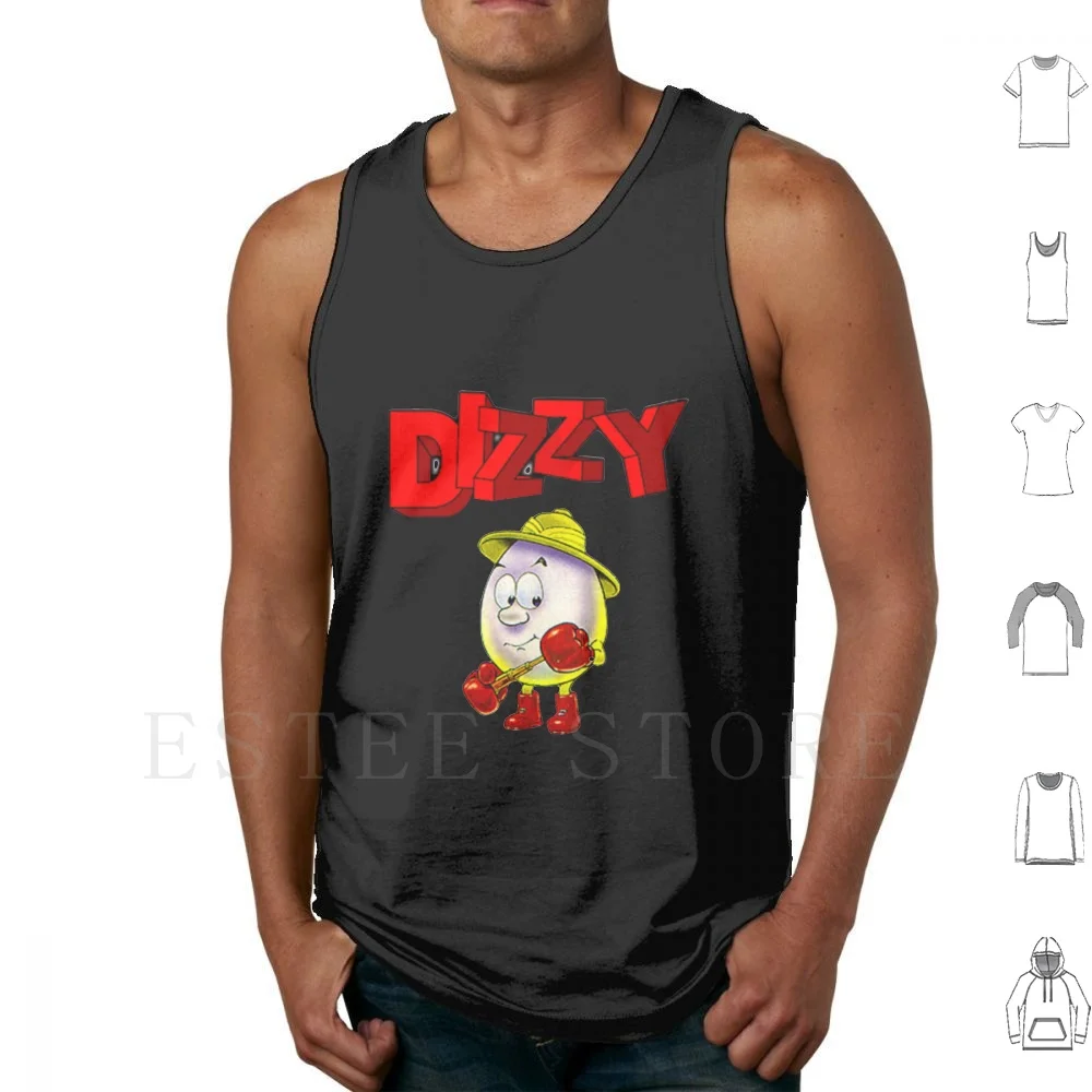 Dizzy Egg Game 80s Tank Tops Vest Computer Dizzy Retro Game Commodore Pixel Video Geek Spectrum Egg Zx 8 Bit Amiga