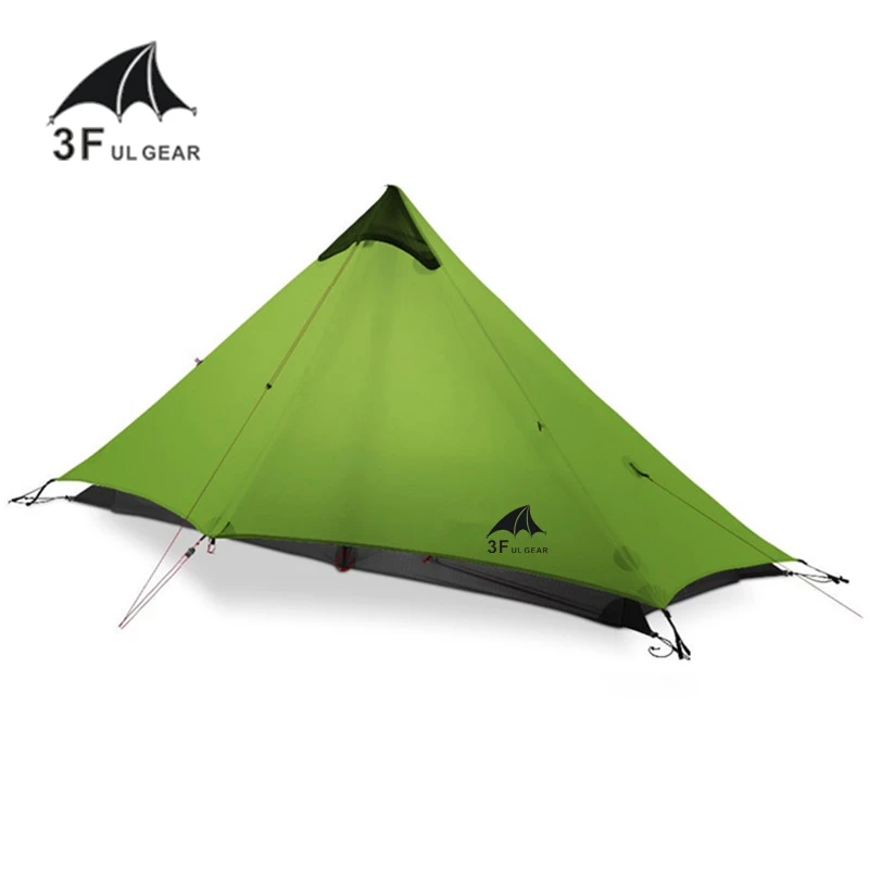 

3F UL GEAR 1 People Oudoor LanShan Camping Tent 3 Season 1 Single Person Professional 15D Nylon Silicon Coating Rodless Tent