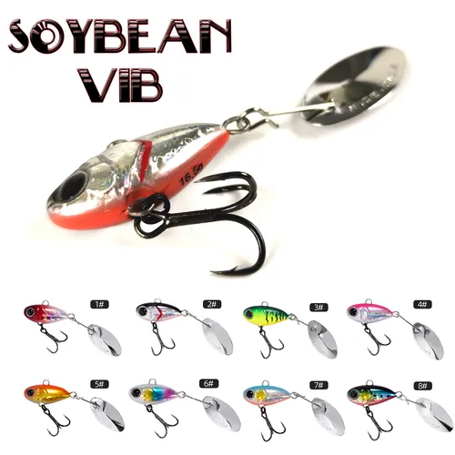 Nicefish 브랜드 soybean 금속 vib 미끼 7/12/16.5g 크랭크 베이트 스피닝 스푼 매미 진동 미끼 파이크 용 인공 지그 미끼  Best5