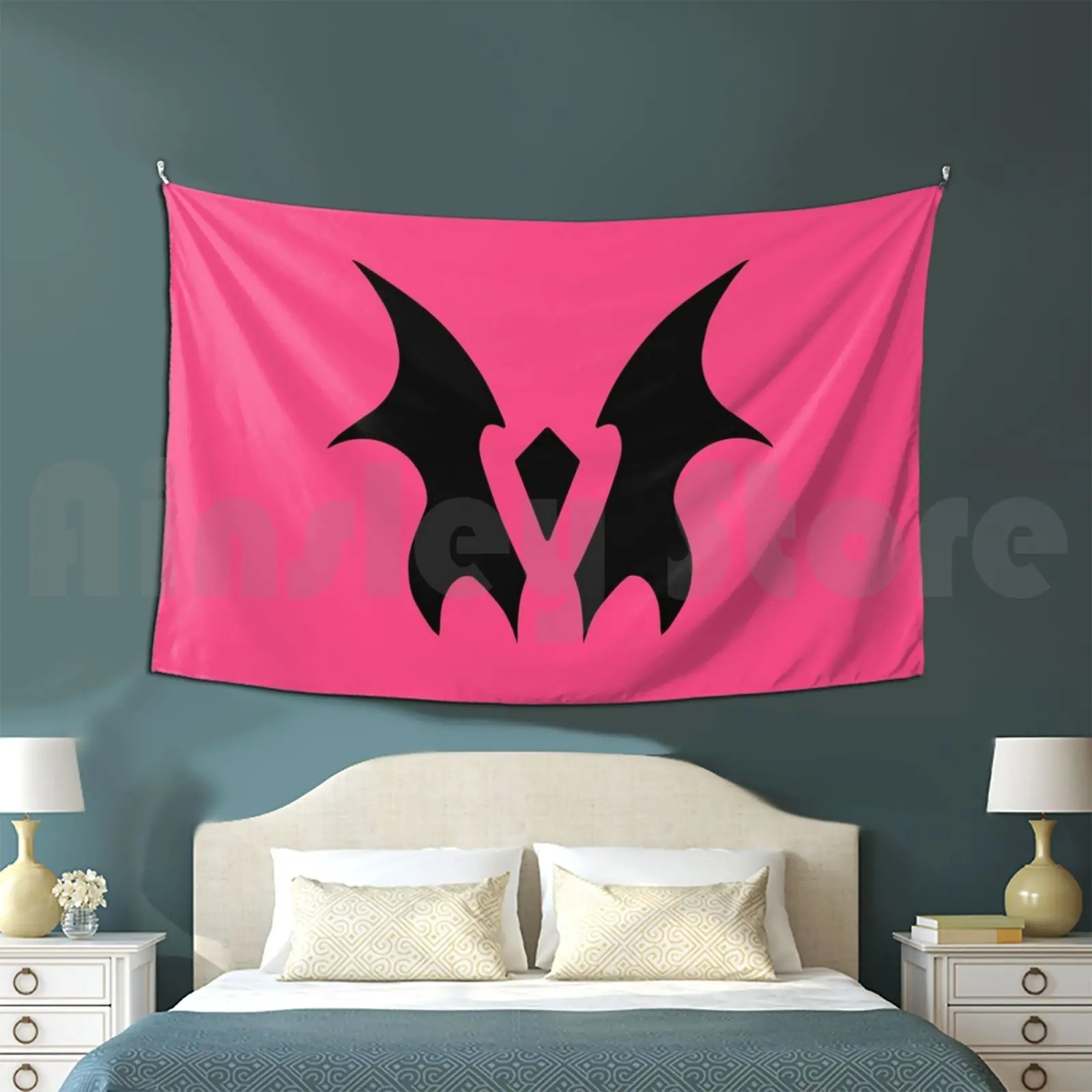 

Horde ( She-Ra ) Symbol [ Pink Background ] Customized Tapestry She Ra Spop Sratpop She Ra And The