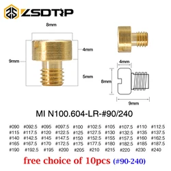 ZSDTRP 10pcs Carburetor Main Jet M5 Thread for HSR HS RS TM VM Injector Nozzle Size #90-240