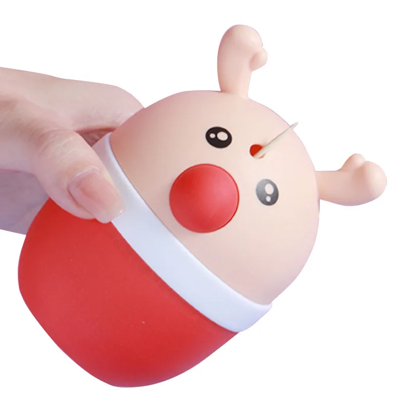 Creative Cartoon Living Room Kitchen Decoration Toothpick Holder Fawn Toothpick Box Automatic Pressing Bottle Cute Toothpick Jar
