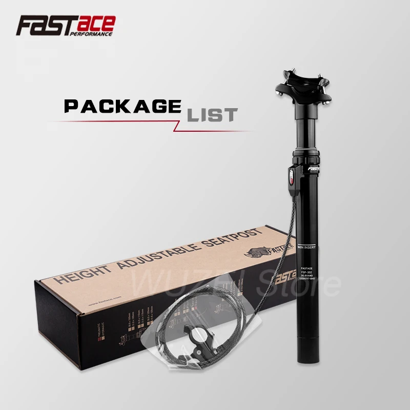 FASTACE MTB Height Adjustable Air Seatpost Dropper 30.9/31.6mm 440mm Internal Routing External Cable Remote 125mm Travel Seat