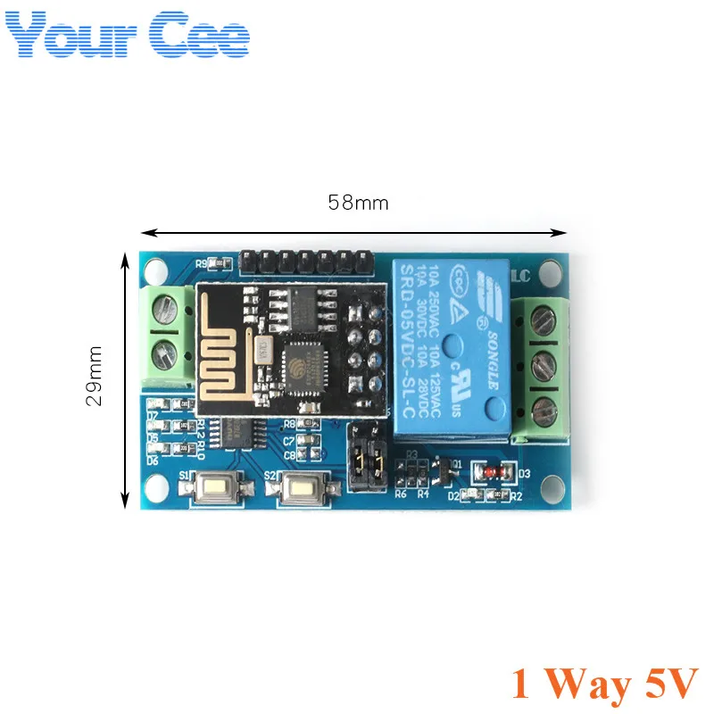 ESP8266 ESP-01 WiFi Relay 1 2 4 Way Channel 5V 12V Things Smart Home Remote Control Switch ESP01 Wireless Module Phone APP