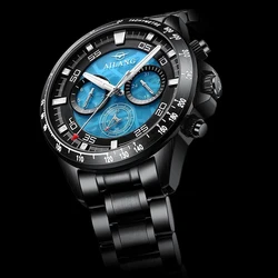 AILANG Black Steel Men Sports Watch Automatic Mechanical Military Watches Man Clock High Quality Men's Watch Reloj Hombre