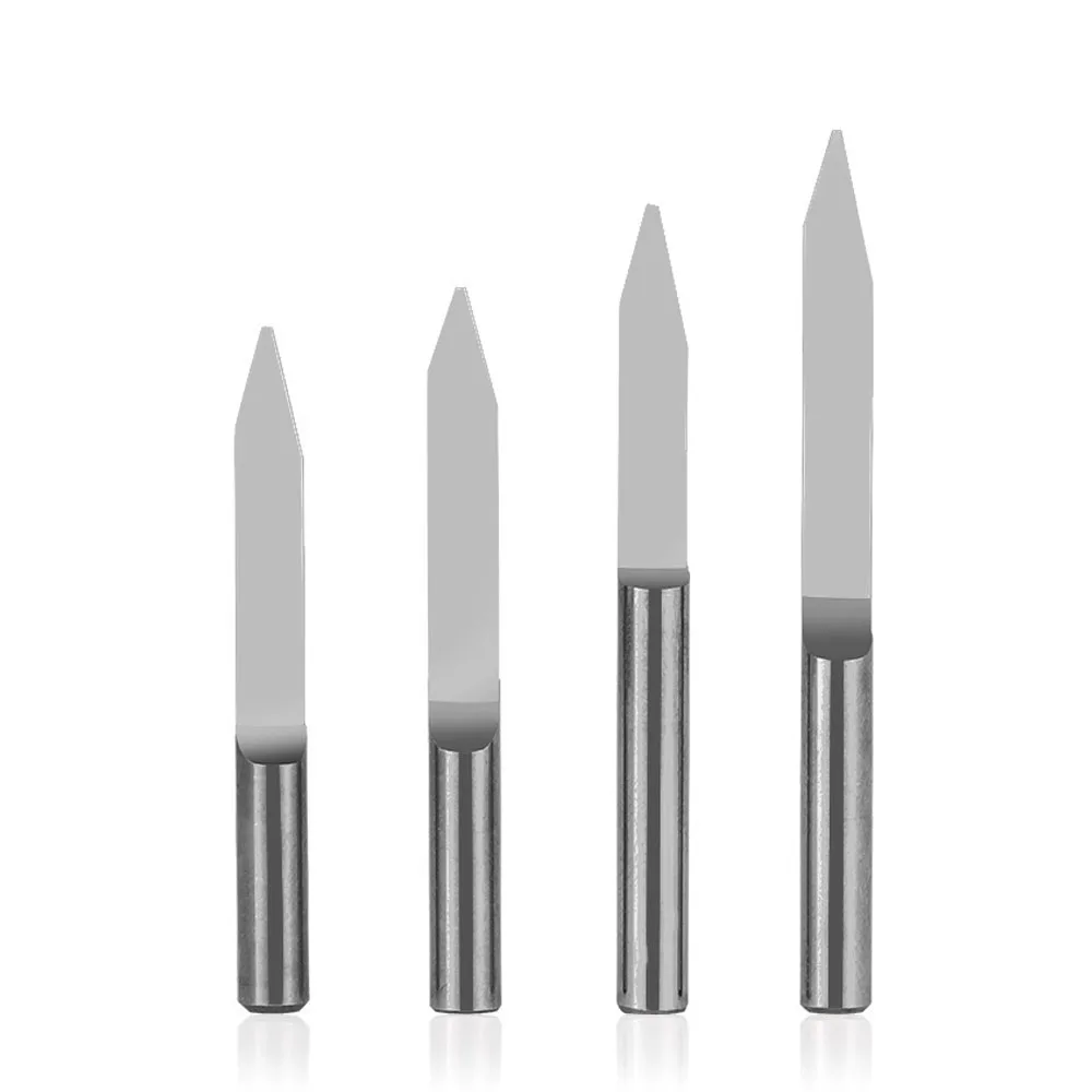 4 millimetri Gambo a fondo Piatto Sharp Macchina Per Incidere di CNC Strumento di Cono Sharp Router Bit Goffratura Intagliare Fresa