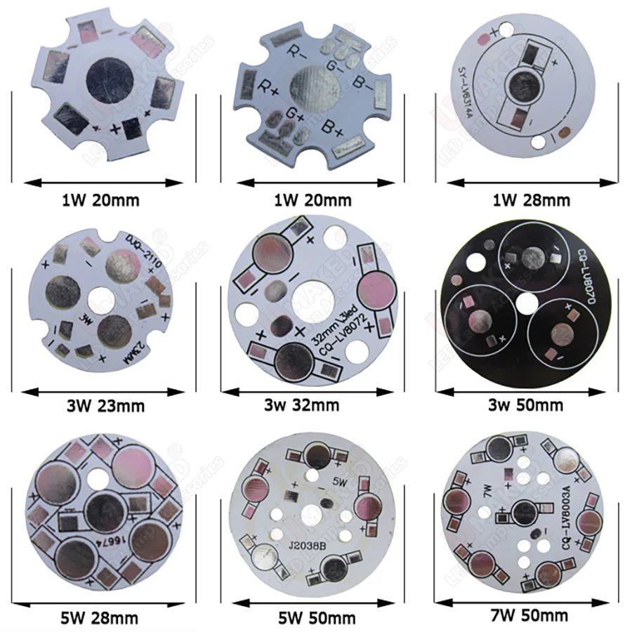 1/10pcs 9W 12W 15W 18W  led aluminum plate board for 1/3W high power beads LED pcb board for bulb light downlight plate board