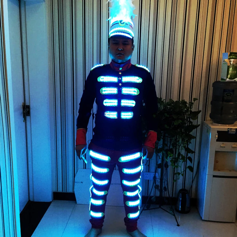 Hip Hop Dance Clothing For Male LED Costumes RGB Remote Control colorful led suit Men Professional Ballroom Nightclub Clothes