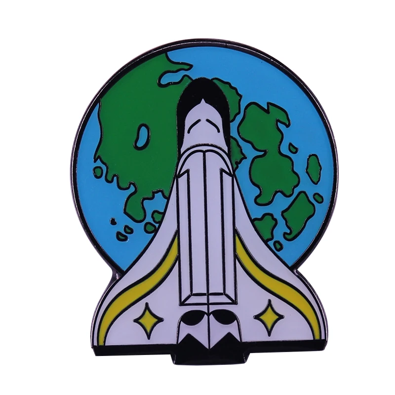 The Last of Us Part 2 Ellie Space Rocket Enamel Pin Video game brooch Blue Earth Ready to Ship