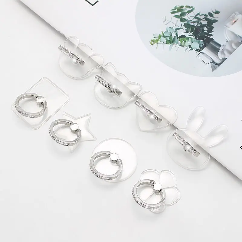 Finger Ring Phone Holder Stand for Mobile Phone Tablet pc Universal Fashion Flower/Cat Shape Multifunctional Ring Holder