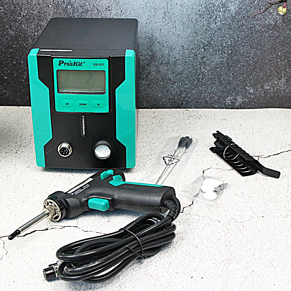 Patri Listrik Suction Gun SS-331 SS-331H ESD LCD Digital BGA Timah Pompa Hisap Menyerap Solder Besi Panas Pematrian Station