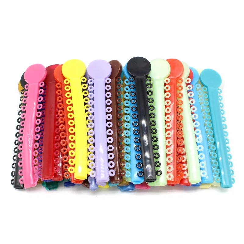 Dental Orthodontic Ligature Ring Colorful Elastic Rubber Bands Orthodontic Bandage Gun Dentist Lab Tools