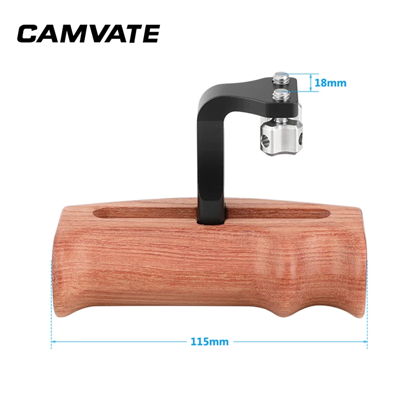 CAMVATE-مقبض خشبي متعدد الاستخدامات C2355 ، مقبض قابل للانعكاس وقابل للتعديل ، 1/4 بوصة ، اتصال مسمار الإبهام (على كلا الجانبين)