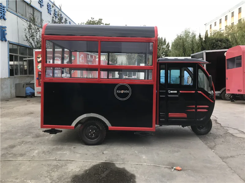 Snack Electric Tricycle Fried Chicken Beer Food Truck Kitchen Ice Cream Hot Dog Coffee Mobile Food Cart For Sale Vending Machine