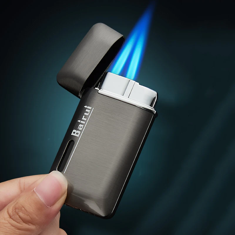 Cigarette Lighters Refillable Butane Gas Without Gas Gadgets for Men Metal Windproof Jet Lighter Gas Lighters