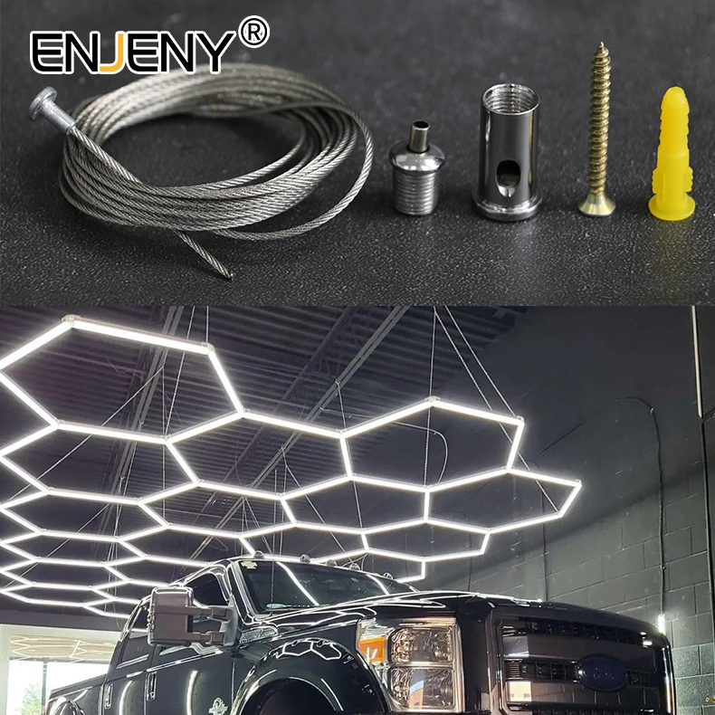 

LED hexagonal lamp ceiling steel wire rope hanging wire suspension sling rope lighting accessories telescopic chandelier