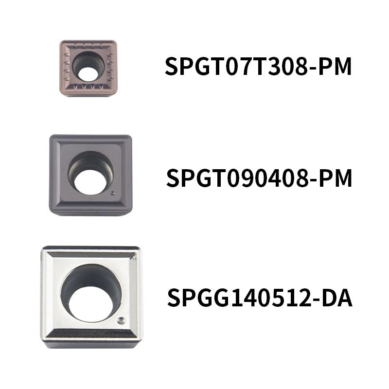 Imagem -04 - Pastilha de Metal Duro Virando Ferramenta Torno Cortador Spmg050204 Spmg060204 Spmg07t308 Spmg090408 Spmg110408 Spmg140520 tg Yz6020 Kt1505 H05