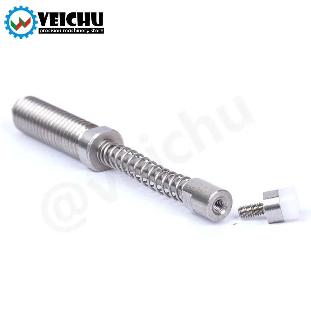 VEICHU Bush Built-In Plungers Specialized In Holding Spring Plungers POM Tip Stainless Steel Spring Pins Stroke Pin