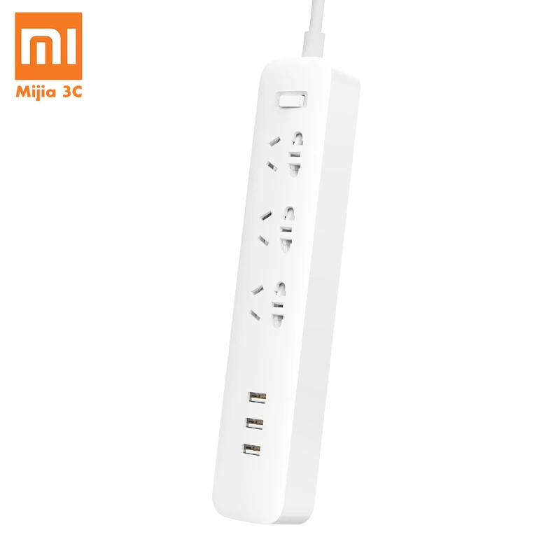 Original Xiaomi Plug-in Board Quick Charge Version 27W 3 USB Ports 27W MAX Fast Charging Overload Protection for Smart Home