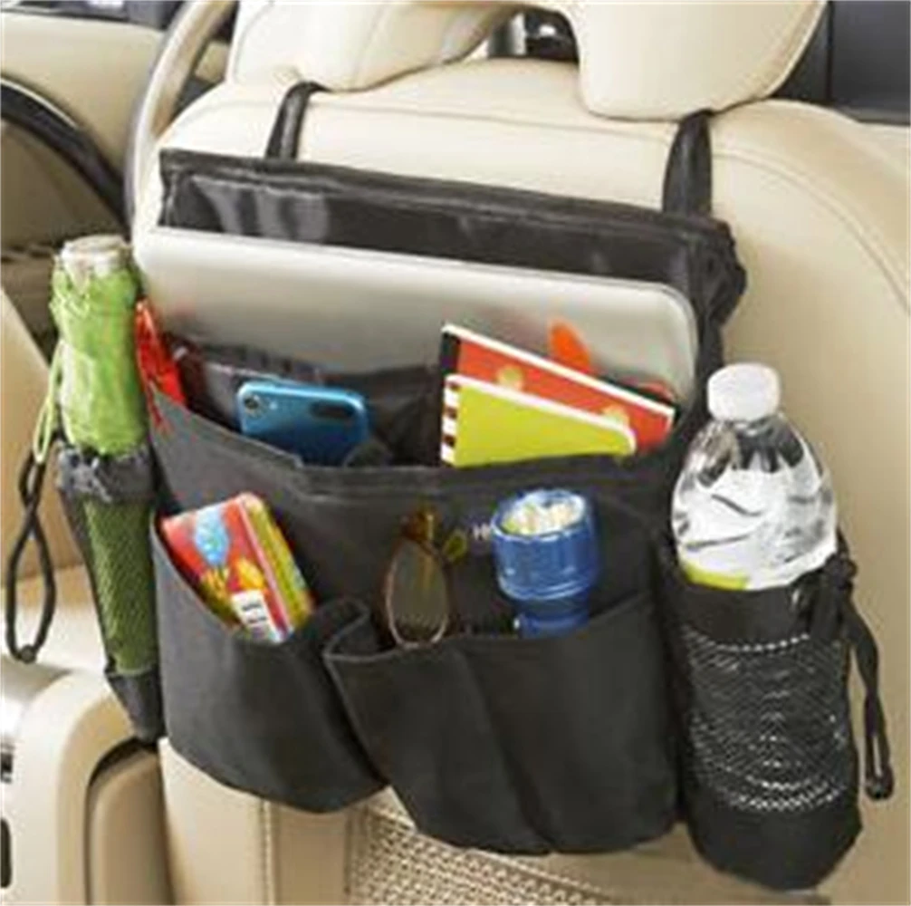

Универсальная черная сумка на заднее сиденье автомобиля с 7 карманами, универсальная большая сумка для хранения, многофункциональный держатель для инструментов для магазина
