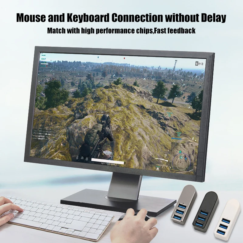 Splitter USB Hub USB 3.0 3 in 1 per adattatore portatile PC Computer Hub di ricarica USB Splitter per notebook per accessori Dell Lenovo HP