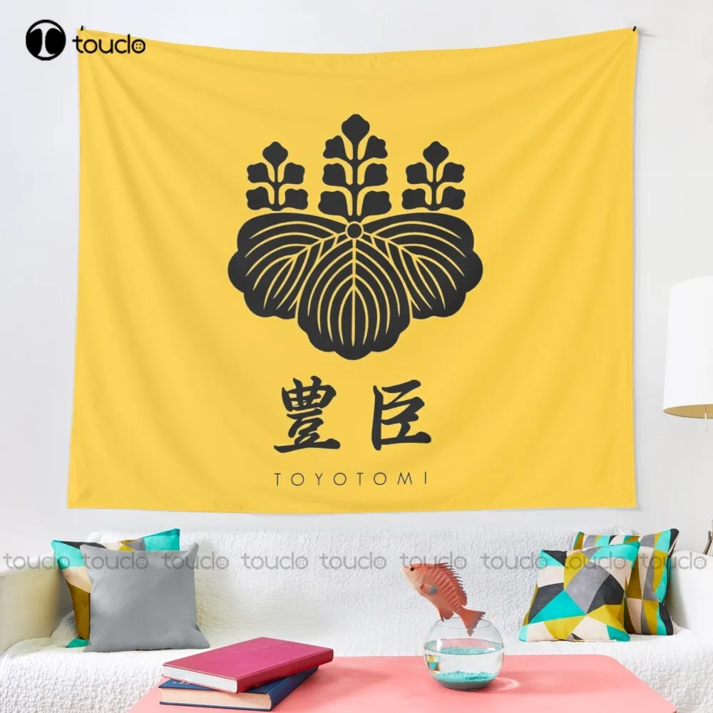 Toyotomi Clan Kamon With Clan Name Tapestry Sports Tapestry Tapestry Wall Hanging For Living Room Bedroom Dorm Room Home Decor