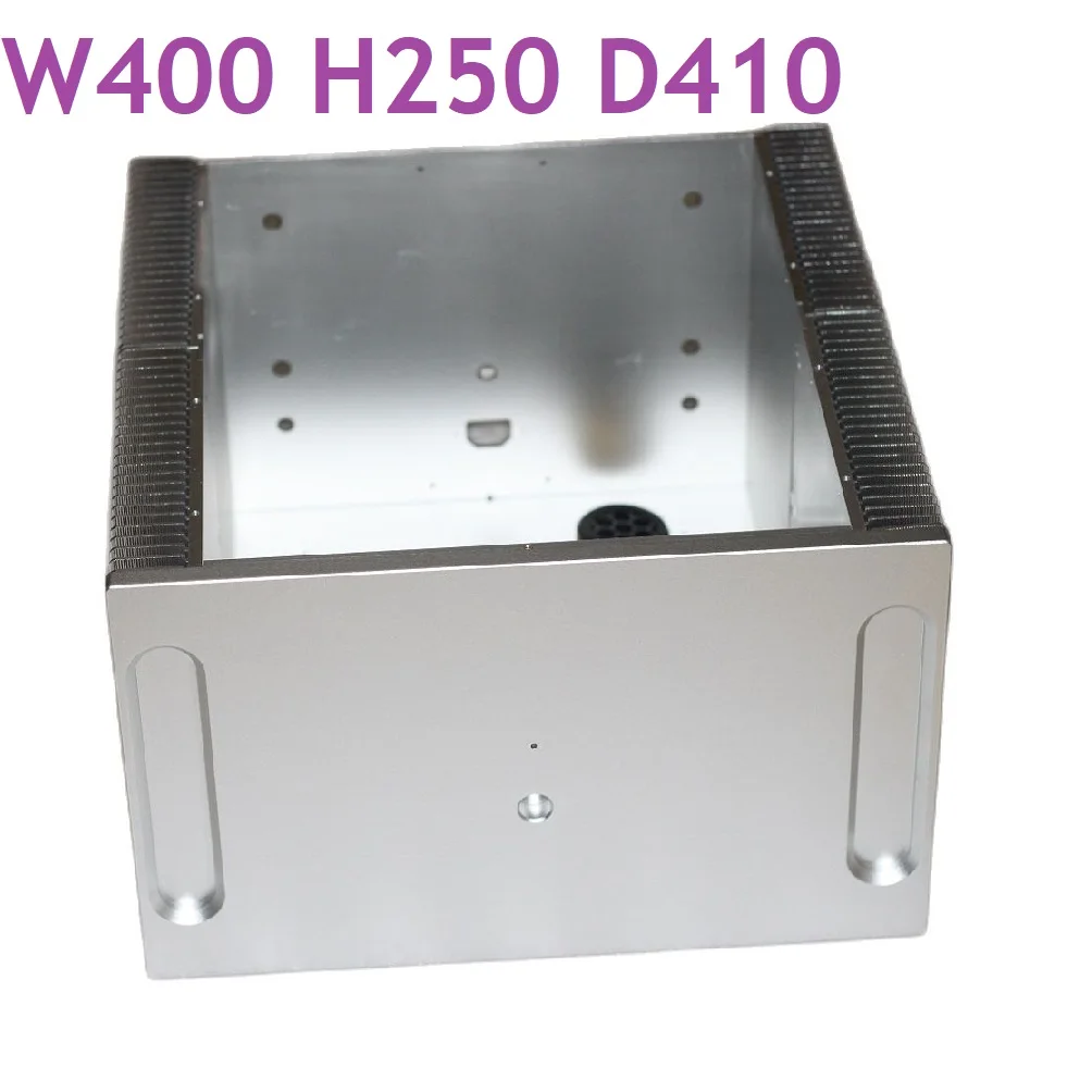 W400 H250 D410 Luxury Class A Chassis DIY Rear Power Amplifier Aluminum Box Sandlasting Housing Sandblasting Enclosure Preamp