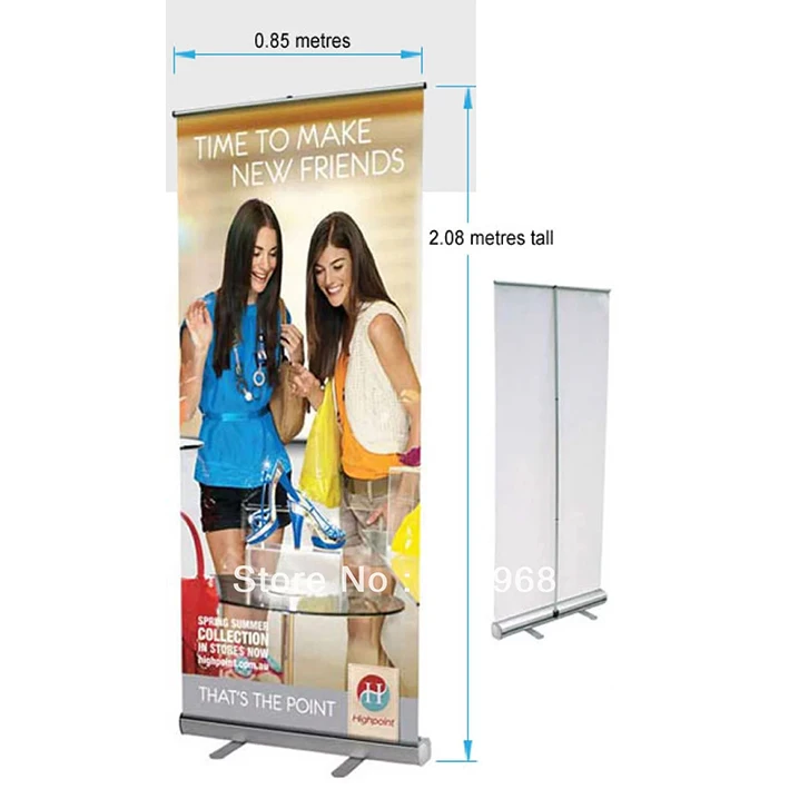 Scrolling roll up banners, pull up stand banner(with printed your graphic or logo), MOQ: 1 set