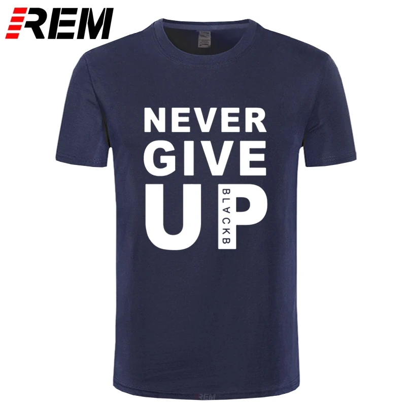 محمد صلاح أبدا التخلي عن تي شيرت رجل تيشيرت بأكمام قصيرة تي شيرت قطن مان