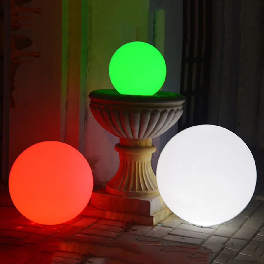 Outdoor LED Glow Ball Light Remote 16 Color Floor Street Landscape Lawn Lamps Christmas Night Lights for Party Garden Decoration