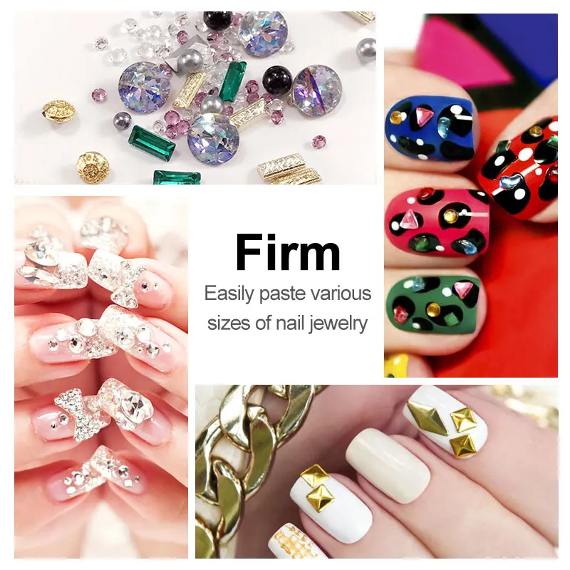 Venalisa Factory Supplier Diamond Sticky Gel Super Texture Tranparent Clear Color Diamond Decoration Stick Nowipe Nail Glue