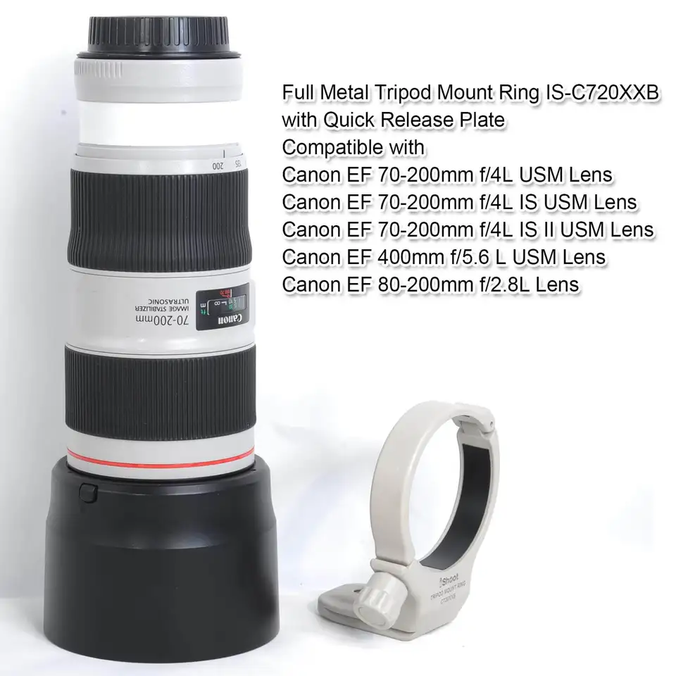 キヤノンef70-200 f/4l is ii usmレンズ用レンズカラー三脚マウント