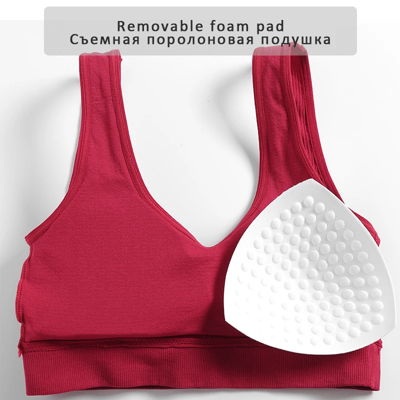 Women Sexy Removable Padded Tops Seamless Underwear U-Back Tank Top Solid Unique Female Fitness Crop Tops Girls Soft Lingerie