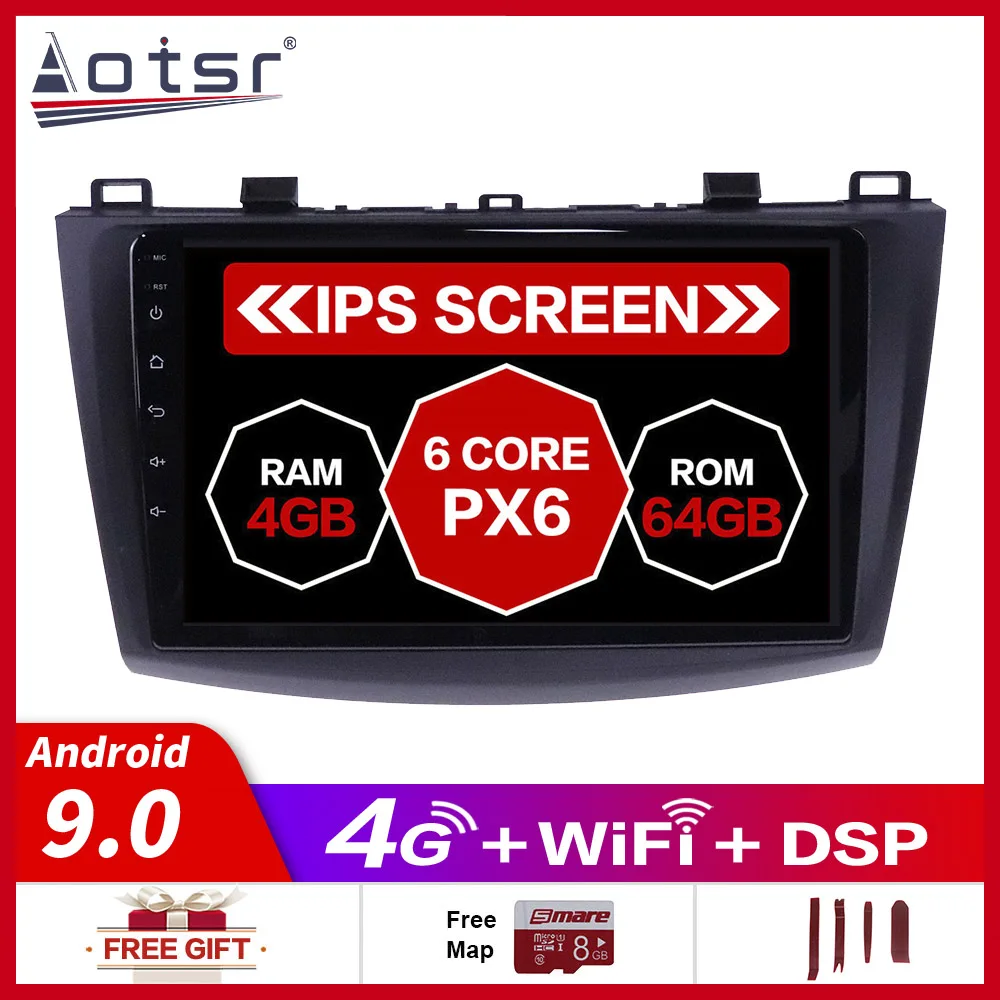 

Android 10 автомобильный радиоприемник, мультимедийный плеер с GPS для Mazda 3 2009-2013, автомобильный мультимедийный плеер, радио, GPS-навигация, головное устройство, аудио