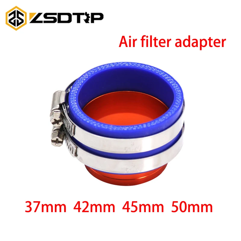 ZSDTRP 37/42/45/50mm Motorcycle Carburetor Intake Air Filter Installation Adapter Connector Adapter Aluminum Alloy