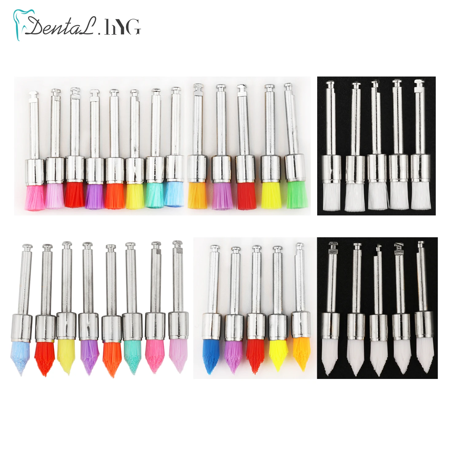 Dental Polishing Brush 100pcs Disposable Dental Prophy Brushes Latch Type Polisher Dental Materials Teeth Whitening Dental Lab