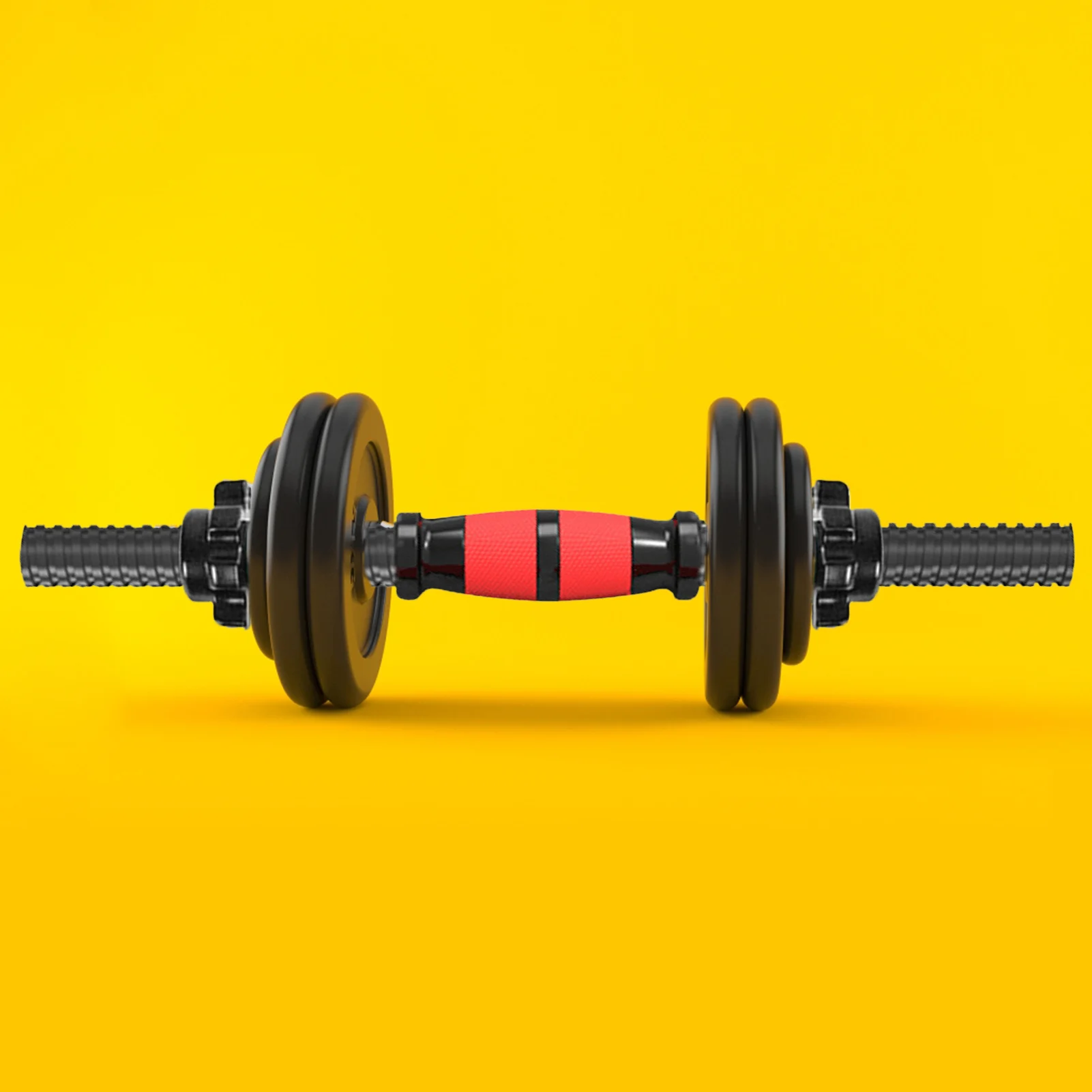 1Pair 35CM Dumbbell Bar Barbell Bars Dumbbell Connecting Steel Tube With Non-Slip Grip Surfaces Standard With Spinlock Collars