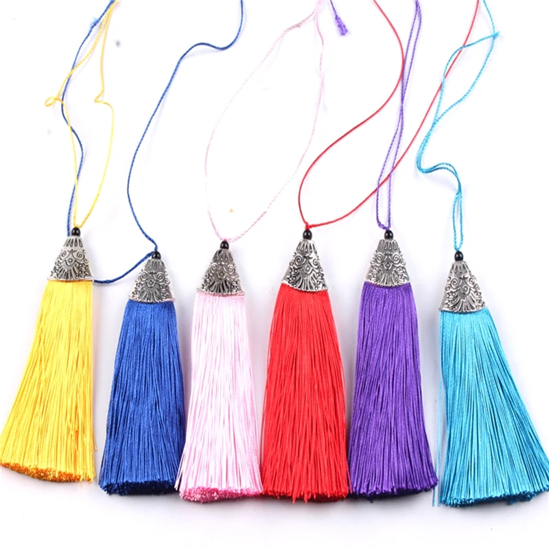 5/10Pcs 8CM Hanging Rope Silk Tassels Fringe Sewing Bang Tassel Trim Key Tassels for DIY Embellish Curtain Access