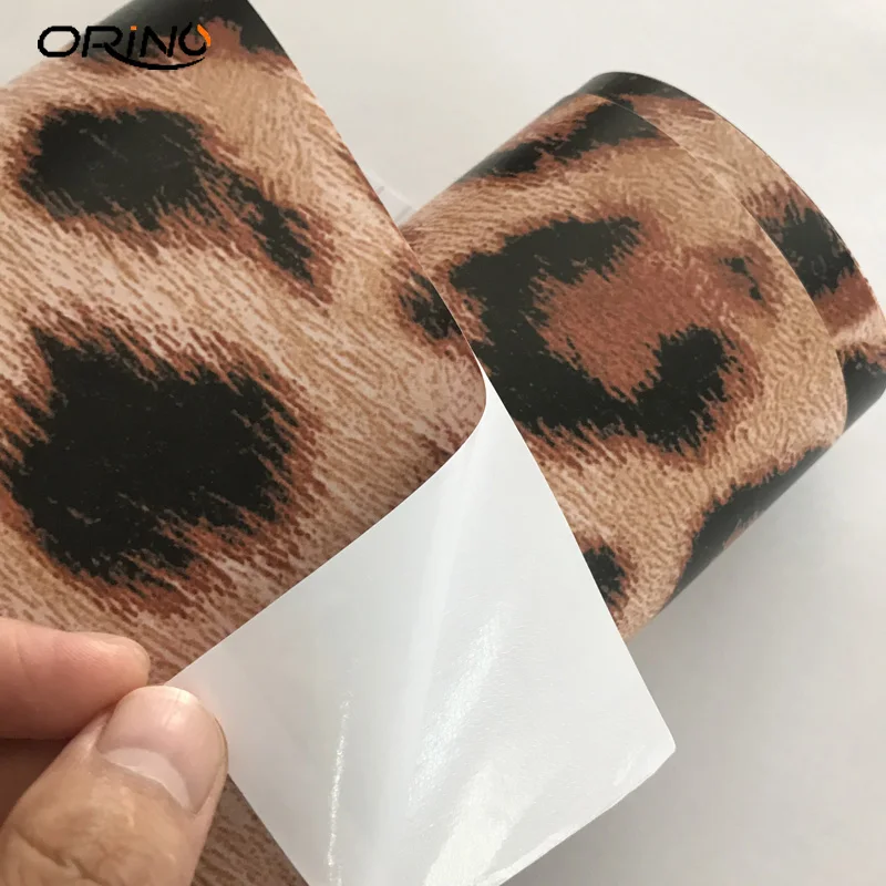 ليوبارد طباعة لفافة خلات الفينيل ذاتية اللصق التمويه الشرائط لتقوم بها بنفسك دراجة نارية سكوتر سكيت سيارة التفاف احباط