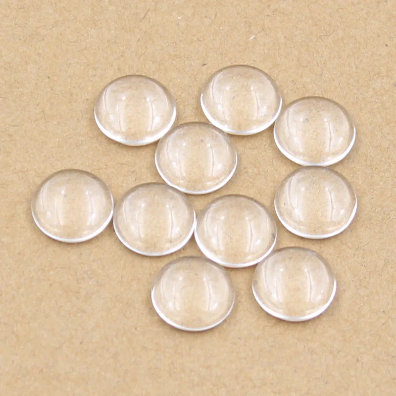 10/12/14/15/16/18/20/25/30/40mm Round Flat Back Clear Glass Cabochon,Wholesale Promotion,High Quality DIY Jewelry