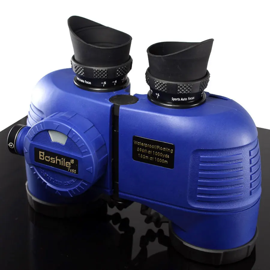 

Водонепроницаемый Военный бинокль 7x50, морской телескоп темно-синего цвета с компасом, азотом, водонепроницаемый