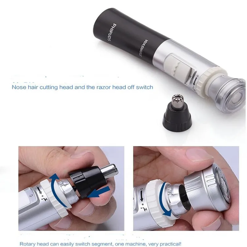 Портативный электрический триммер для волос в носу и ушах, Мужская бритва для бороды, бритва, мужской уход за лицом, стрижка, удаление волос, машинка для стрижки, вибрисса, ножницы для бритья