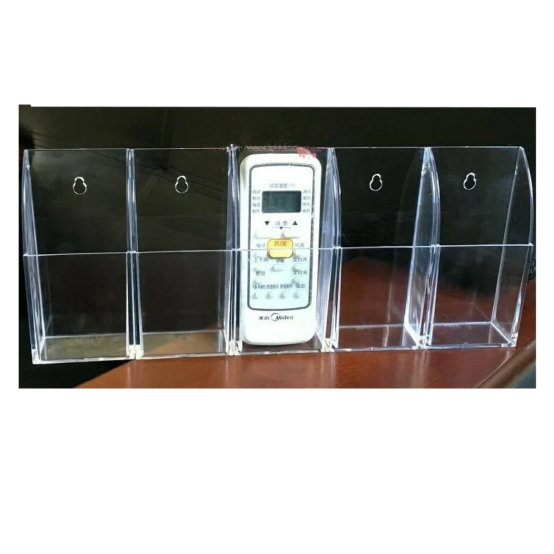 Transparent Acrylic Desktop Finishing Holder, Remote Control Holder, Storage Box, Case, Wall Mount, 1, 2, 3, 4, 5 Frames